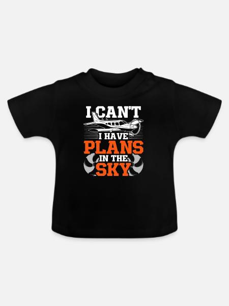 Modellflugzeug Modellflieger - Baby Bio-T-Shirt mit Rundhals - Schwarz