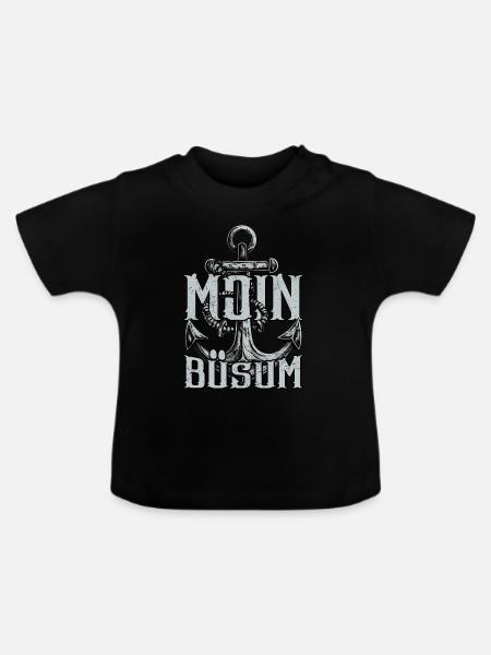 Moin Büsum - Baby Bio-T-Shirt mit Rundhals - Schwarz