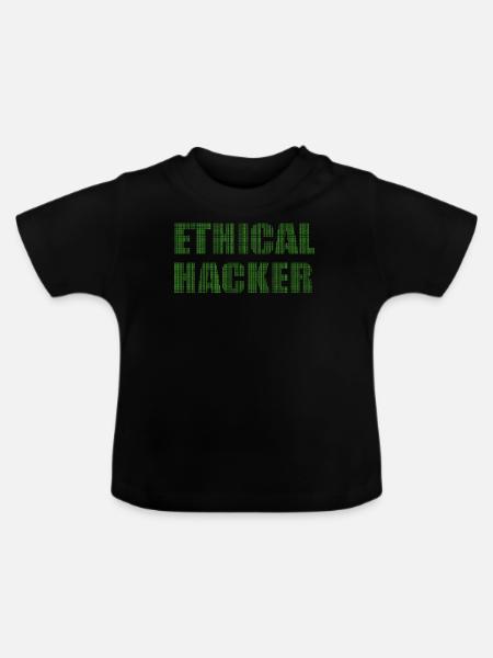 Ethical Hacker Ethischer Hacker - Baby Bio-T-Shirt mit Rundhals - Schwarz