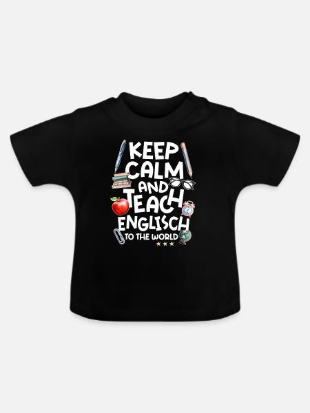 Englischlehrer Englischlehrerin - Baby Bio-T-Shirt mit Rundhals - Schwarz