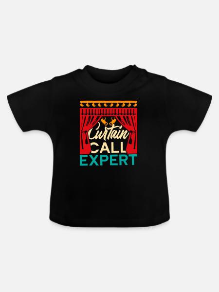 Schauspiellehrer Curtain Call Expert - Baby Bio-T-Shirt mit Rundhals - Schwarz