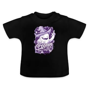 Appât fantôme Halloween Parapsychologie - T-shirt bio col rond Bébé - noir - Devant
