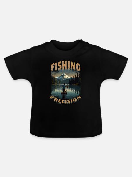 Bogenfischer Bogenfischen Bogenangeln - Baby Bio-T-Shirt mit Rundhals - Schwarz