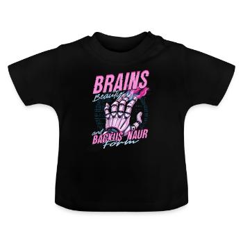 Linguiste computationnel Cerveaux Beauté et Backus Naur - T-shirt bio col rond Bébé - noir - Devant
