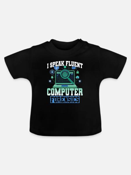 Digitale Forensik - Baby Bio-T-Shirt mit Rundhals - Schwarz