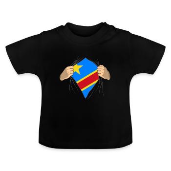 Kongo - Baby Bio-T-Shirt mit Rundhals - Schwarz - Vorne