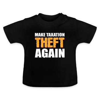 Vol à nouveau de poison comptable - T-shirt bio col rond Bébé - noir - Devant