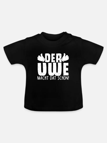 Uwe - Baby Bio-T-Shirt mit Rundhals - Schwarz