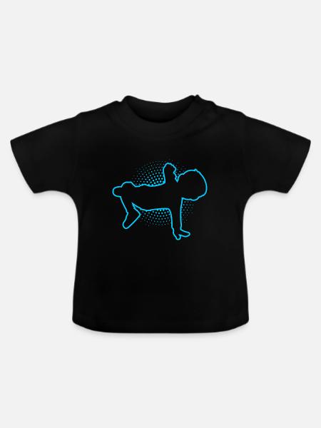 Breakdance Junge Breakdancer Tanzen - Baby Bio-T-Shirt mit Rundhals - Schwarz