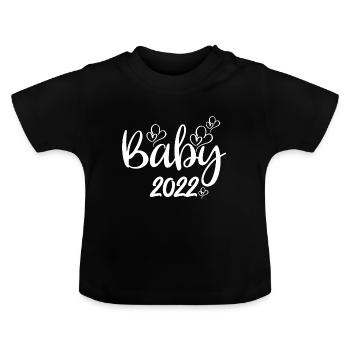 Bébé 2022 Grossesse Annonce Bébé Naissance - T-shirt bio col rond Bébé - noir - Devant
