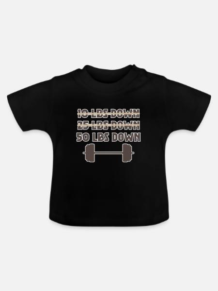 50 Lbs Down 2 - Baby Bio-T-Shirt mit Rundhals - Schwarz