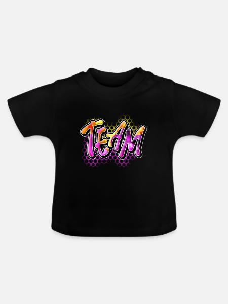 Team - Baby Bio-T-Shirt mit Rundhals - Schwarz