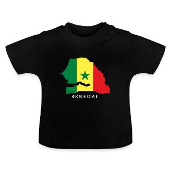 Sénégal - T-shirt bio col rond Bébé - noir - Devant