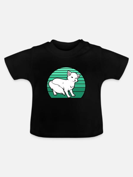 Polarfuchs - Baby Bio-T-Shirt mit Rundhals - Schwarz