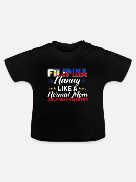 Philippinen Philippinisch Philippinische Flagge - Baby Bio-T-Shirt mit Rundhals - Schwarz
