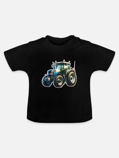 Traktor - Baby Bio-T-Shirt mit Rundhals - Schwarz