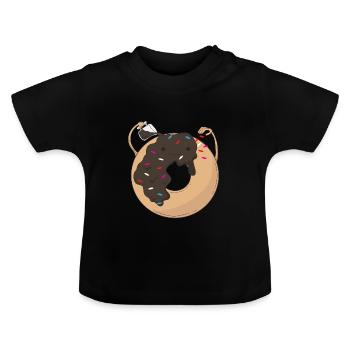 Selfmade Donut - T-shirt bio col rond Bébé - noir - Devant