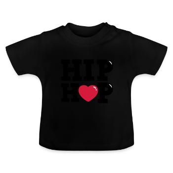 I heart Hip Hop - T-shirt bio col rond Bébé - noir - Devant