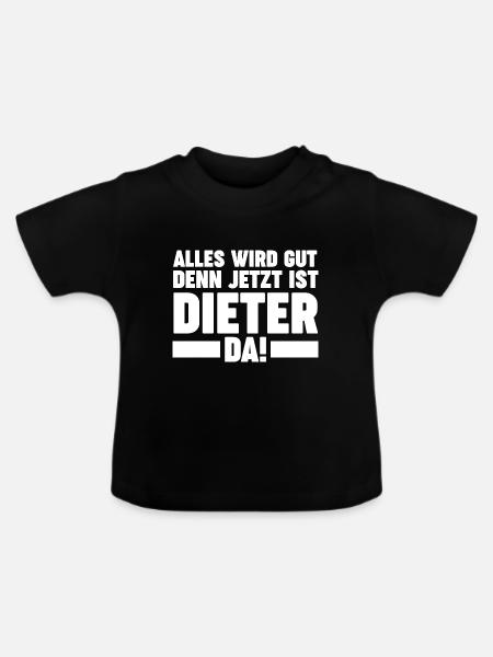 Dieter - Baby Bio-T-Shirt mit Rundhals - Schwarz