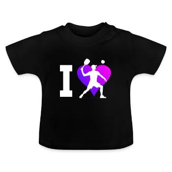 Pickleball Men's Racquetball Racquetballsp - Baby Organic T-Shirt with Round Neck - black - Front