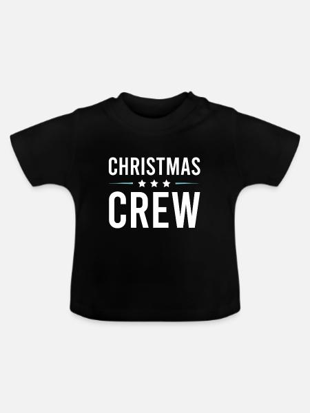 Christmas Crew - Baby Bio-T-Shirt mit Rundhals - Schwarz