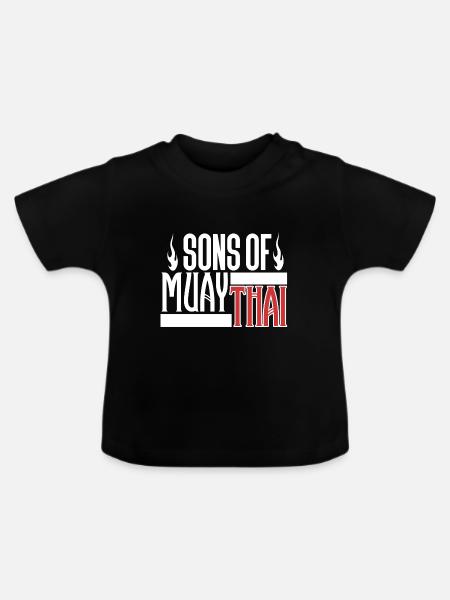 Muay Thai - Baby Bio-T-Shirt mit Rundhals - Schwarz