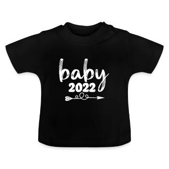 Bébé 2022 Grossesse Annonce Bébé Naissance - T-shirt bio col rond Bébé - noir - Devant