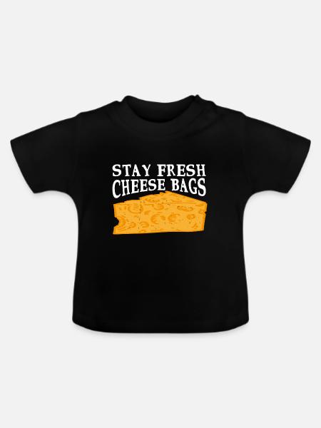 Stay Fresh Cheese Bags 47 - Baby Bio-T-Shirt mit Rundhals - Schwarz