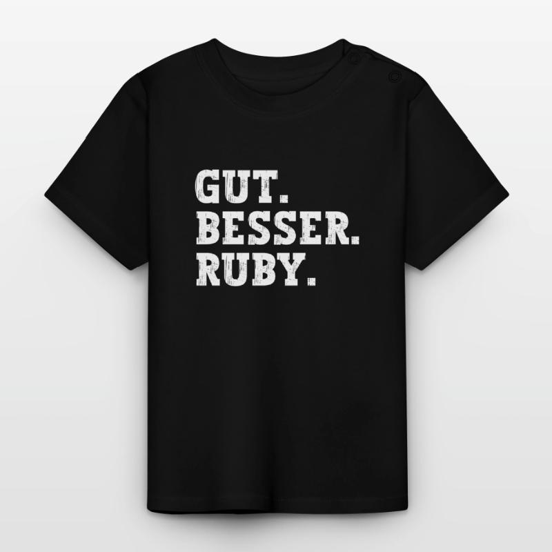 Gut Besser Ruby Lustiger Spruch Name Ruby Baby Bio-T-Shirt mit Rundhals