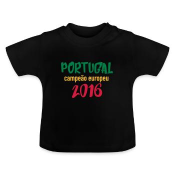 Portugal EM 2016 - Baby Bio-T-Shirt mit Rundhals - Schwarz - Vorne