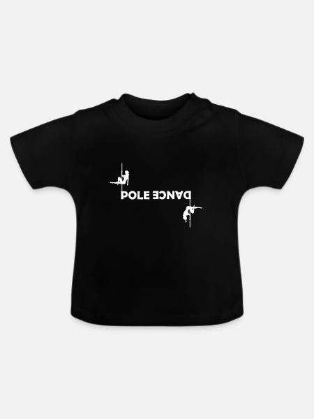 Pole Dance - Baby Bio-T-Shirt mit Rundhals - Schwarz