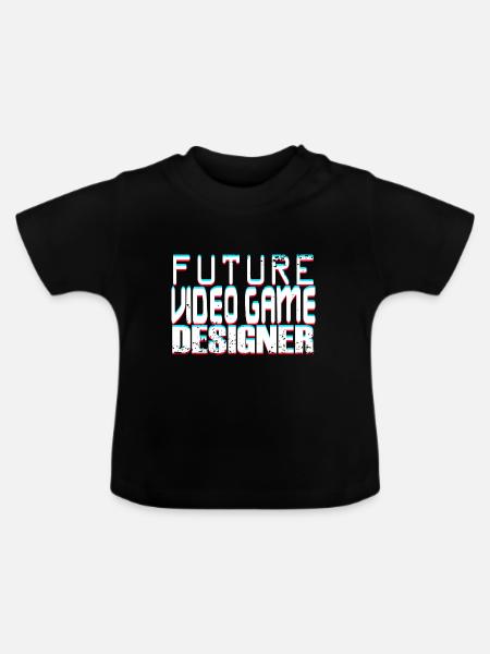 Future Video Game Designer - Baby Bio-T-Shirt mit Rundhals - Schwarz