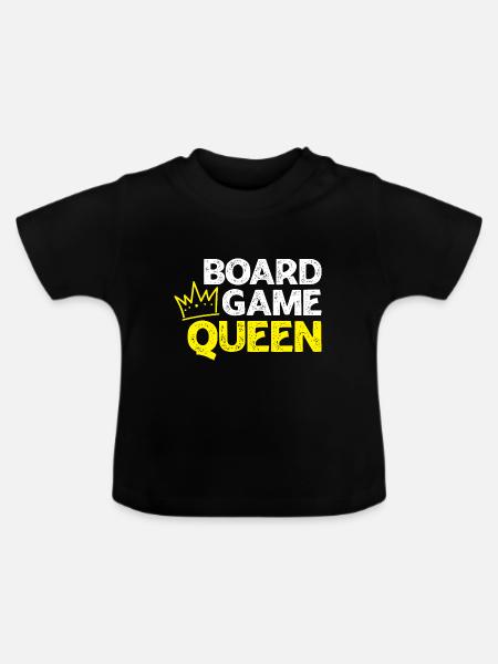 Brettspiel-Königin - Baby Bio-T-Shirt mit Rundhals - Schwarz