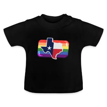 Conception de carte du Texas pour les fiers LGBT Plus Texans - T-shirt bio col rond Bébé - noir - Devant