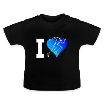 Fitness Cross Country Running Laufen Running - Baby Organic T-Shirt with Round Neck - black - Front