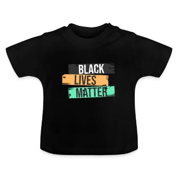 Black Lives Matter - T-shirt bio col rond Bébé - noir - Devant