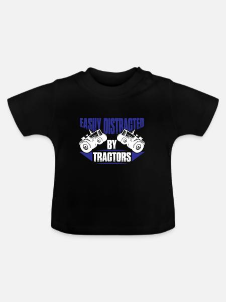 farmer farm - Baby Bio-T-Shirt mit Rundhals - Schwarz