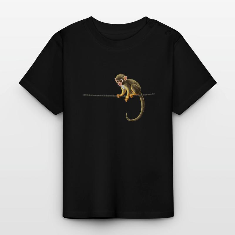 Squirrel monkey Squirrel monkey monkey monkey baby Baby Organic T-Shirt with Round Neck