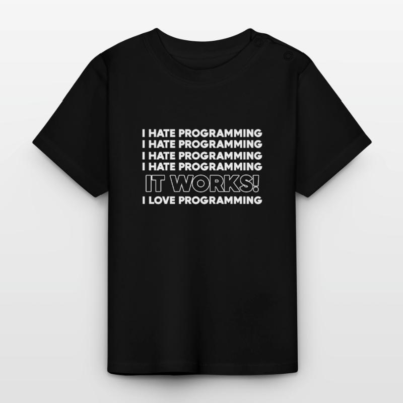 Je déteste la programmation cadeau de programmation T-shirt bio col rond Bébé