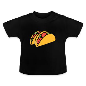 Tacos - Baby Bio-T-Shirt mit Rundhals - Schwarz - Vorne