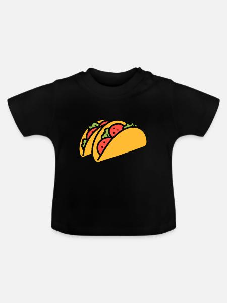 Tacos - Baby Bio-T-Shirt mit Rundhals - Schwarz