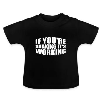 Si vous tremblez, ça marche 4 - T-shirt bio col rond Bébé - noir - Devant