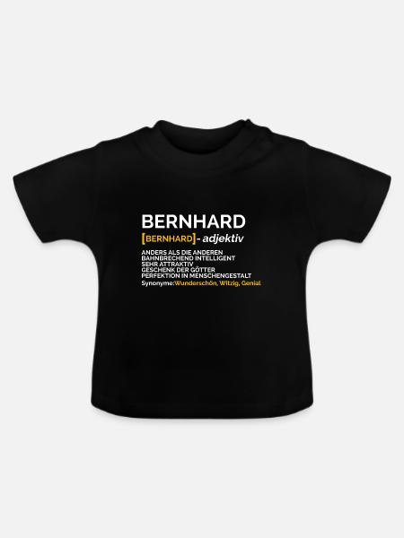 Bernhard - Baby Bio-T-Shirt mit Rundhals - Schwarz
