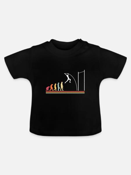 Stabhochspringer-Geschenk - Baby Bio-T-Shirt mit Rundhals - Schwarz