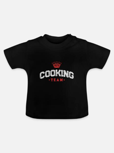 Cooking Team - Baby Bio-T-Shirt mit Rundhals - Schwarz