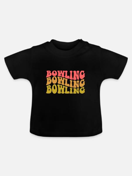 Bowling - Baby Bio-T-Shirt mit Rundhals - Schwarz