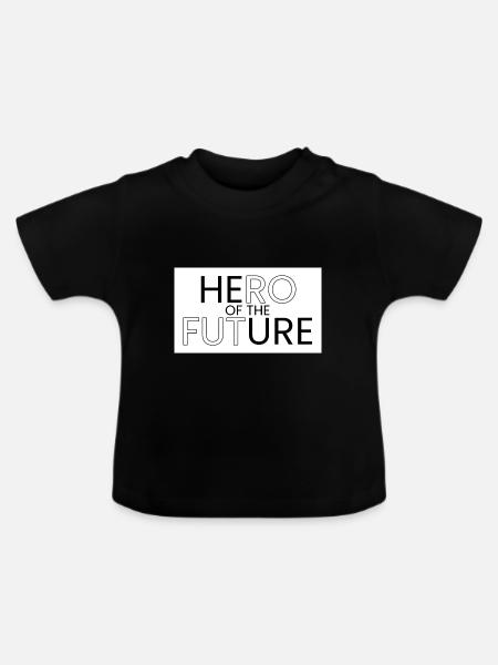 Held der Zukunft - Baby Bio-T-Shirt mit Rundhals - Schwarz