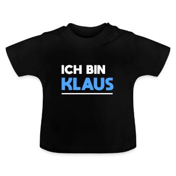 Klaus Name Spruch für stolze Klaus - Baby Bio-T-Shirt mit Rundhals - Schwarz - Vorne