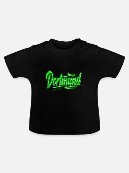 Dortmund - Baby Bio-T-Shirt mit Rundhals - Schwarz