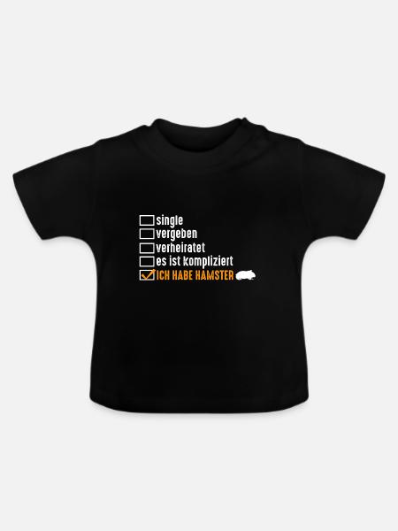 Nagetier Hamsterbesitzer Hamster - Baby Bio-T-Shirt mit Rundhals - Schwarz